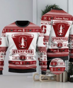 Stanford Cardinal Logo Custom Name For Football Fans Ugly Christmas Sweater Christmas Gift