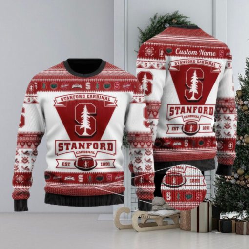 Stanford Cardinal Logo Custom Name For Football Fans Ugly Christmas Sweater Christmas Gift