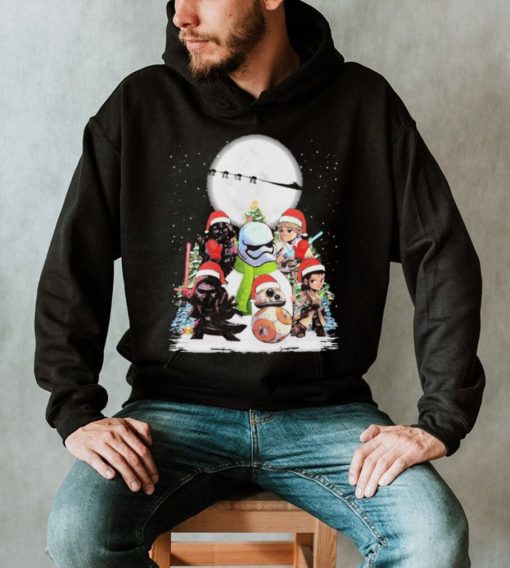 Star War Christmas Chibi Character Snow Shirt