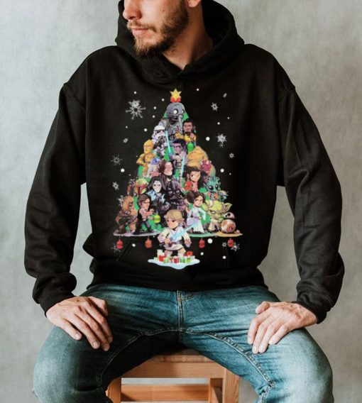 Star War Tree Christmas Chibi Character Shirt