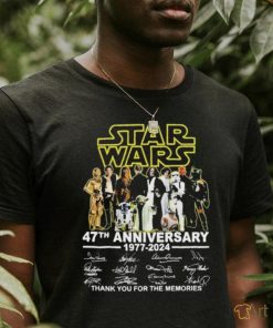 Star Wars 47th Anniversary 1977 – 2024 Signatures Thank You For The Memories T shirt