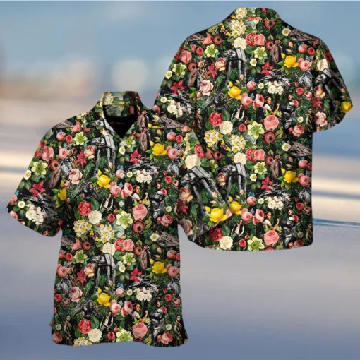 Star Wars And Floral Pattern Hawaiian Shirt