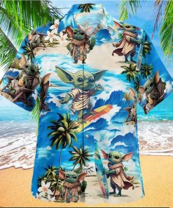 Star Wars Baby Yoda Surfing Beach Hawaiian Shirt