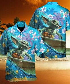 Star Wars Baby Yoda Surfing Hawaii Shirt