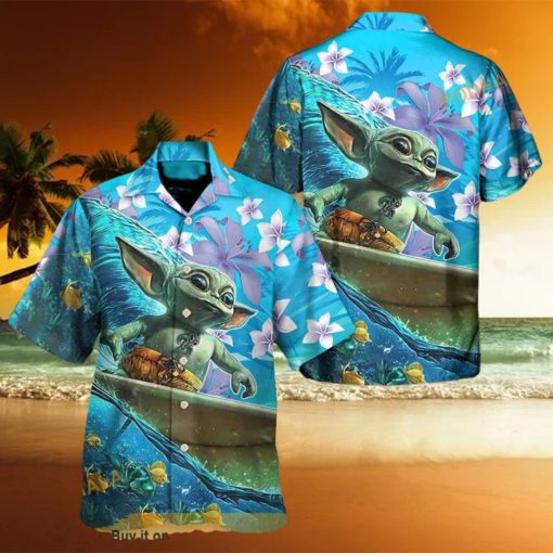 Star Wars Baby Yoda Surfing Hawaii Shirt