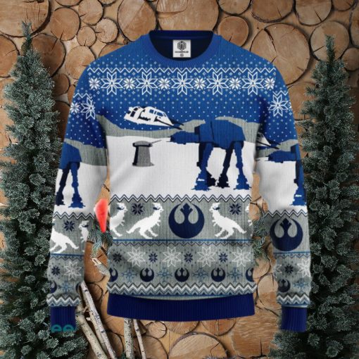 Star Wars Blue Winter Ugly Christmas Sweater Amazing Gift Men And Women Christmas Gift