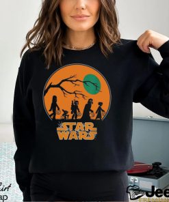 Star Wars Characters Trick Or Treat Halloween Sweatshirt, Darth Vader Boba Fett Leia Chewbacca Halloween Shirt, Disneyland Halloween Tee