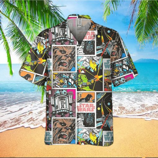 Star Wars Classic Star Wars Characters Retro Comic Book Style Disney Hawaiian Shirt And Short For Men And Women Gift