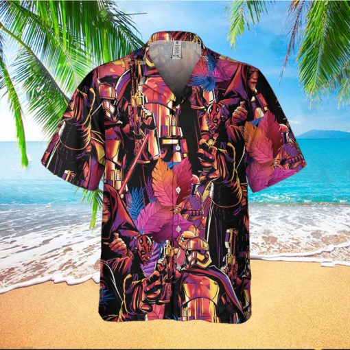 Star Wars Colorful Tropical Dark Side Disney Hawaiian Shirt And Short For Men And Women Gift