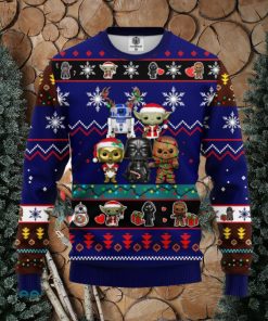 Star Wars Cute Ugly Christmas Sweater Blue 2 Amazing Gift Men And Women Christmas Gift