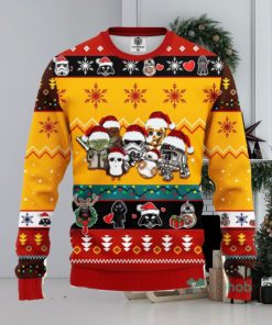 Star Wars Cute Ugly Christmas Sweater Yellow 2 Amazing Gift Men And Women Christmas Gift