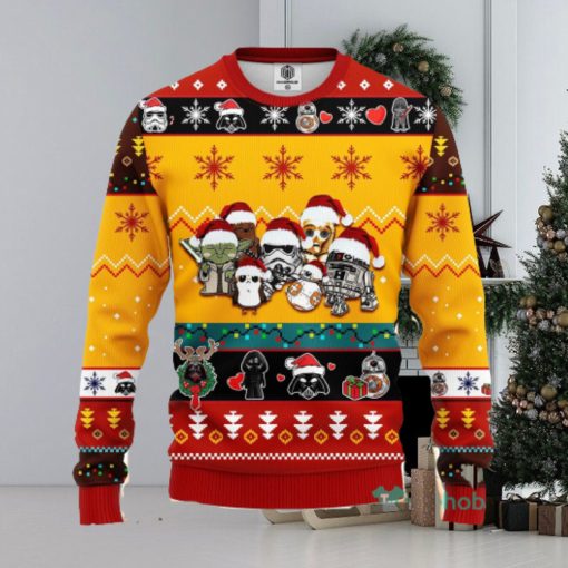 Star Wars Cute Ugly Christmas Sweater Yellow 2 Amazing Gift Men And Women Christmas Gift