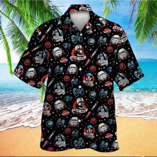 Star Wars Darth Vader Storm Trooper Dark Side Black Hawaiian Shirt