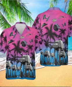 Star Wars Funny Summer Tropical Purple Hawaiian Shirt