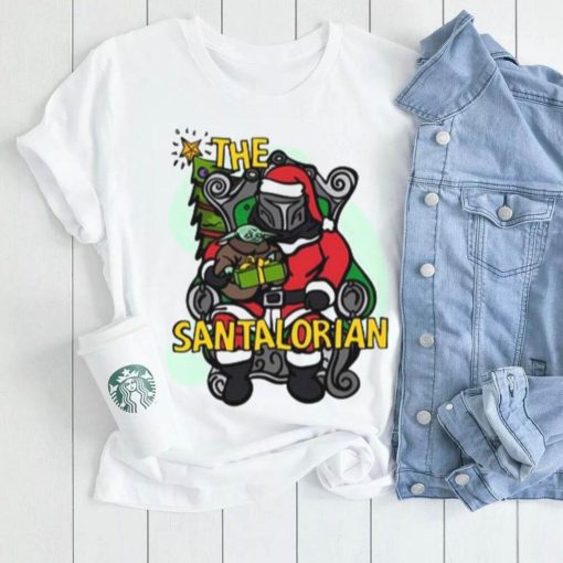 Star Wars Mandalorian Christmas Shirt, The Santalorian And Baby Yoda Christmas Shirt