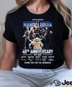 Star Wars The Mandalorian 46th Anniversary 1977 2023 Thank You For The Memories Signatures Shirt