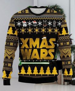 Star Wars Yellow And Green Bling Style Ugly Sweater AOP Funny For Men And Women Gift Christmas