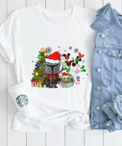 Star Wars Yoda And Mandalorian Christmas Shirt, Disney Santa Shirts