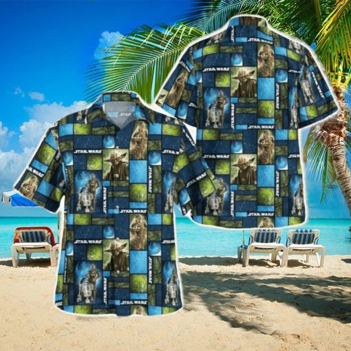 Star Wars Yoda C3p0 And R2d2 Tropical Hawaiian Shirt