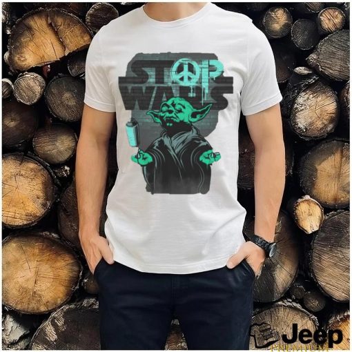 Star Wars Yoda graffiti Stop War Peace not war shirt