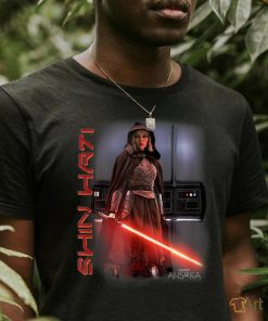 Star Wars_ Ahsoka Shin Hati Orange Lightsaber Jedi Poster T Shirt