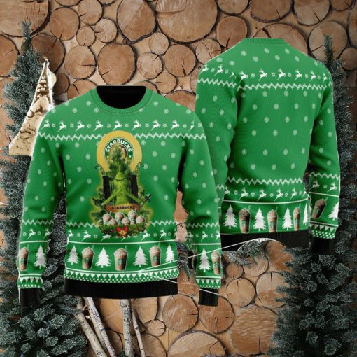 Starbucks Lover Grinch Snow Ugly Christmas Sweater Unisex Sweater For Men And Women