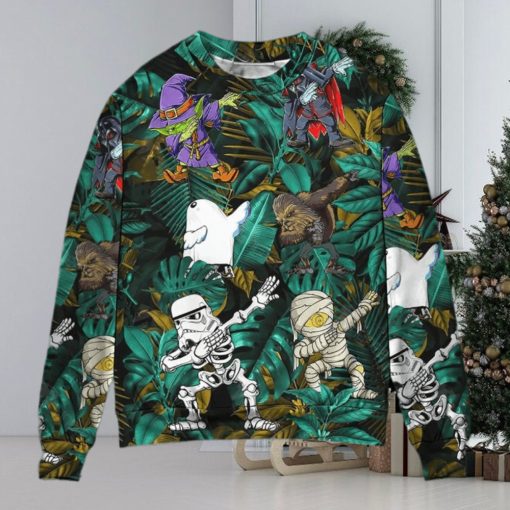 Starwars Dabbing Skeleton Zombie Ugly Christmas Sweater