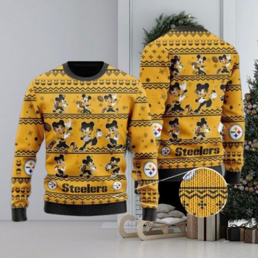 Steelers Mickey Mouse Knitted Ugly Christmas Sweater