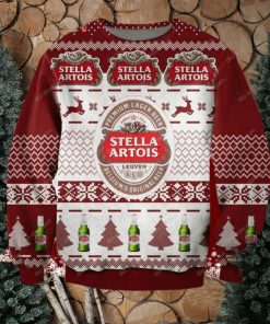 Stella Artois Beer Reindeer Knitted Ugly Christmas Sweater