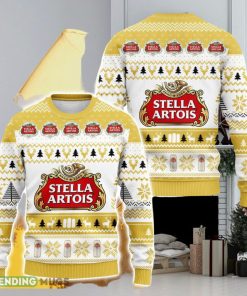 Stella Artois Beer Ugly Christmas Sweater 3D All Over Printed Sweaters Christmas Gift