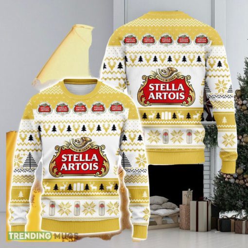 Stella Artois Beer Ugly Christmas Sweater 3D All Over Printed Sweaters Christmas Gift