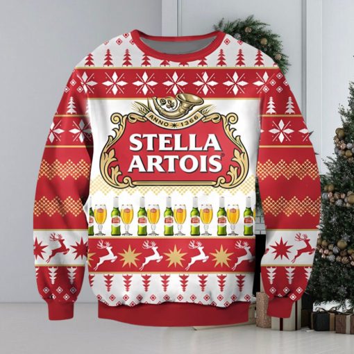 Stella Artois Beer Ugly Christmas Sweater Xmas 3D Printed Christmas Sweater Gift