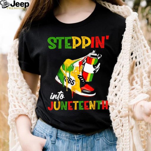 Stepping Into Juneteenth 1865 Pride Black African American T shirt