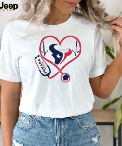 Stethoscope Heartbeat Nurse Symbol Houston Texans Shirt