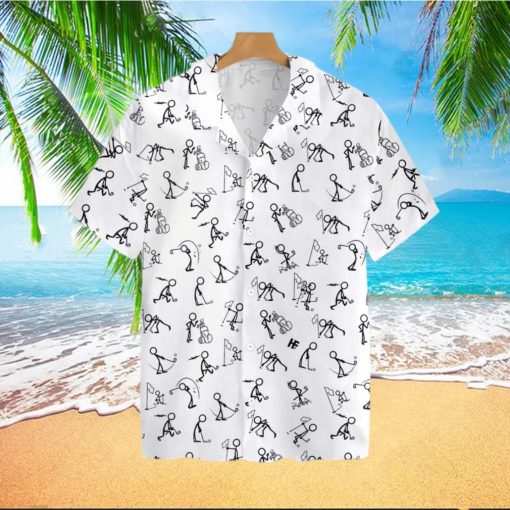 Stickfigures Playing Golf V2 Tropical Hawaiian Shirt For Men And Women