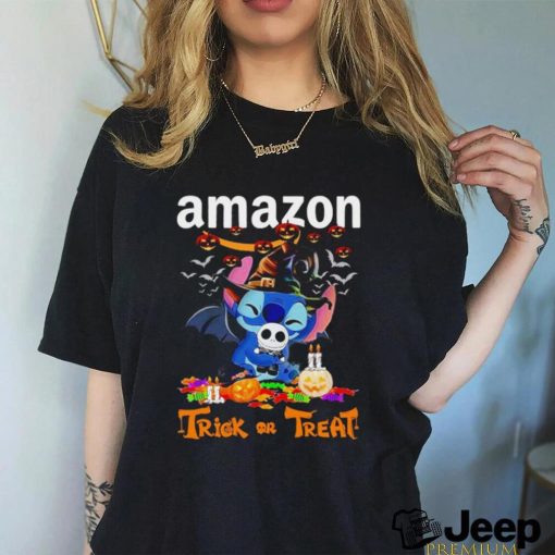 Stitch Amazon trick or treat Halloween tee shirt