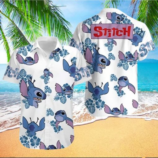 Stitch Blue Hibiscus Disney Cruise 2023 Disney Hawaiian Shirt