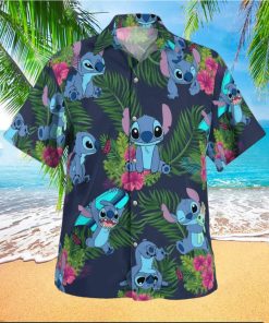 Stitch Disney Palm Leaves Pattern All Over Print Hawaiian Shirt