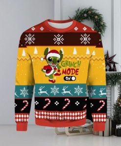 Stitch Grinch Mode On Ugly Christmas Sweater