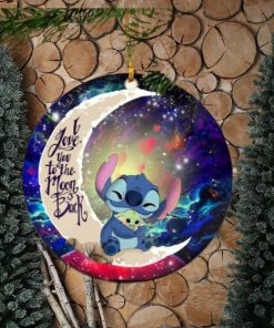 Stitch Hold Baby Yoda Love You To The Moon Galaxy Perfect Gift For Holiday Ornament