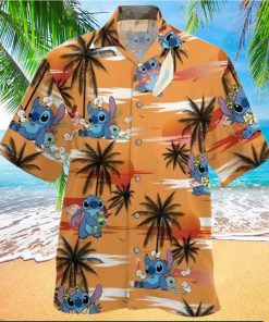 Stitch Ohana Surfing Orange Beach Disney Cruise 2023 Disney Hawaiian Shirt