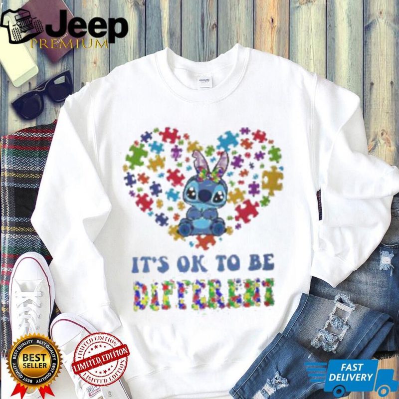 Stitch Ok To Be Different Autism Shirt, Disney Autism