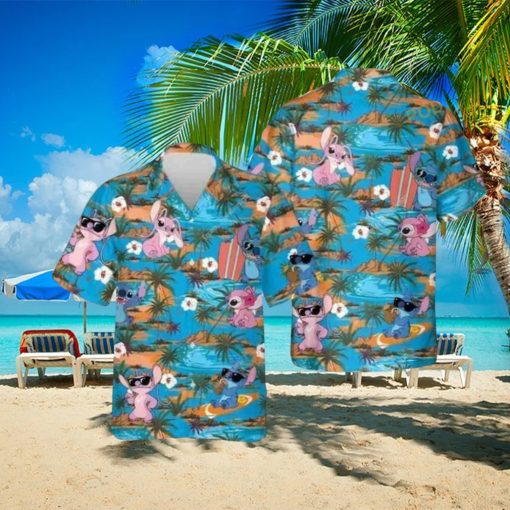 Stitch Pink Hawaiian Shirt