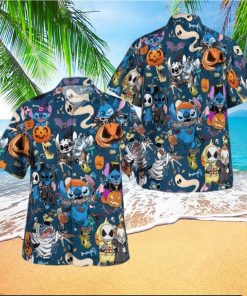 Stitch Pumpkin Halloween Hawaiian Shirt