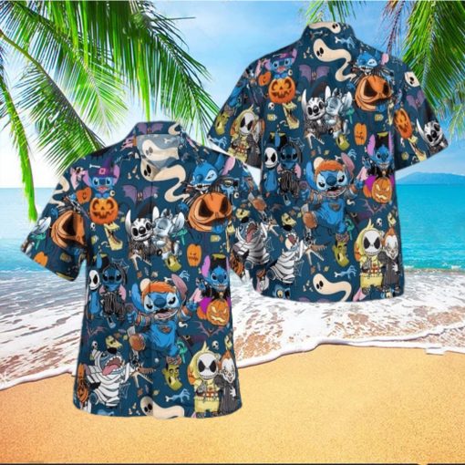 Stitch Pumpkin Halloween Hawaiian Shirt