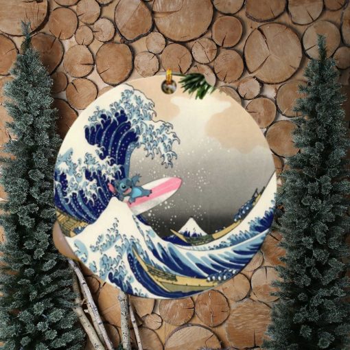 Stitch The Great Wave Japan Perfect Gift For Holiday Ornament