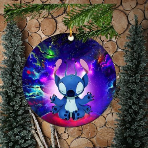 Stitch Yoga Love You To The Moon Galaxy Perfect Gift For Holiday Christmas Tree Gift Unique Ornament