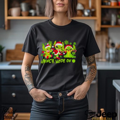 Stitch parody Grinch mode on funny Christmas shirt