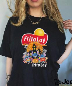 Stitch pumpkin blood moon Frito lay logo halloween shirt