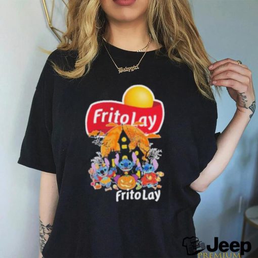 Stitch pumpkin blood moon Frito lay logo halloween shirt